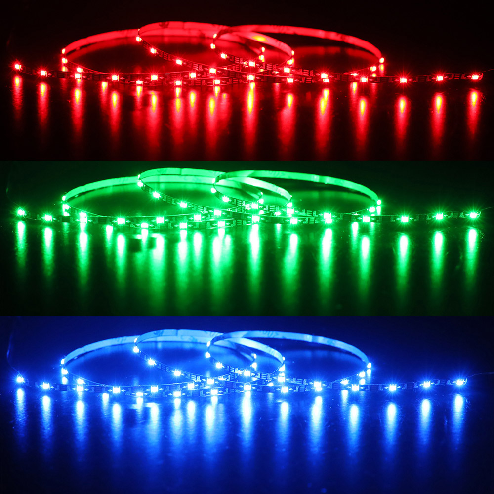 Narrowest 3mm SK6812 RGB Individually Addressable 5V LED Strip 3.28ft - Black PCB Narrowest 3mm SK6812 RGB Individually Addressable 5V LED Strip 3.28ft - Black PCB
